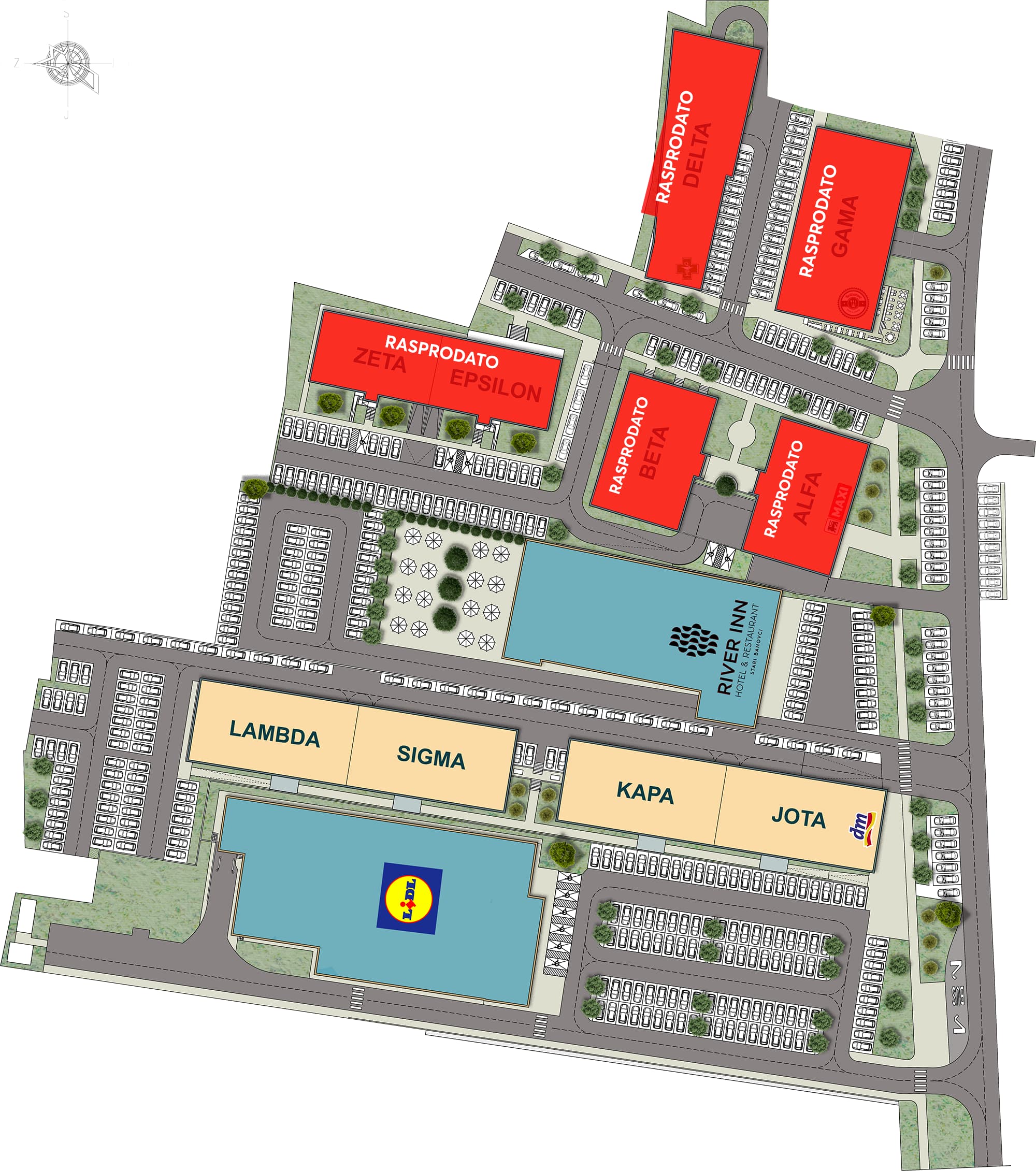 White Hill, orijentacija stanova